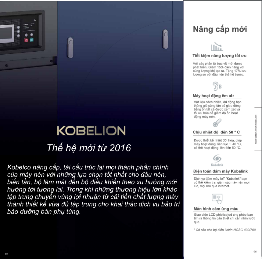 Cải tiến mới Kobelco 2016