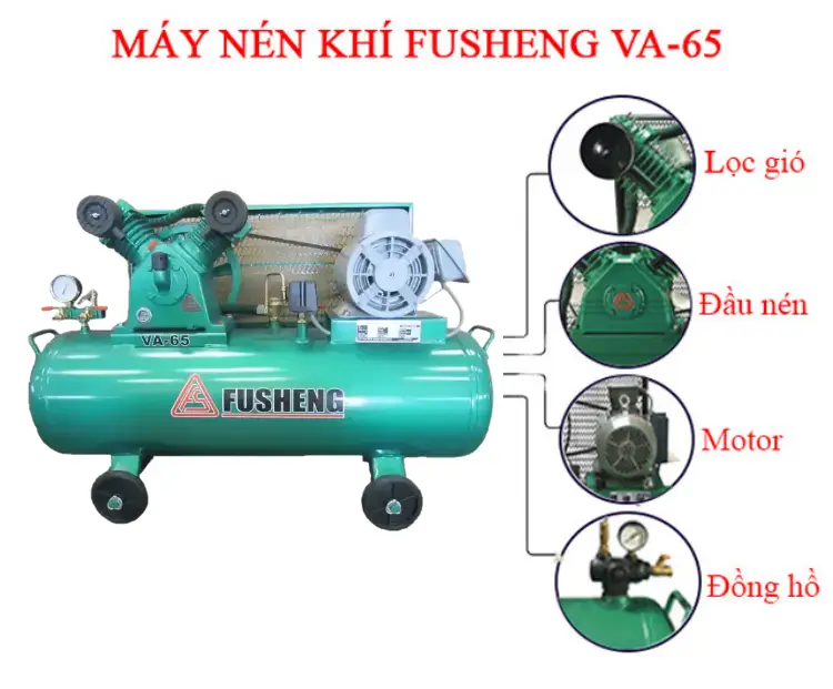 Máy nén khí Fusheng 1HP-VA65