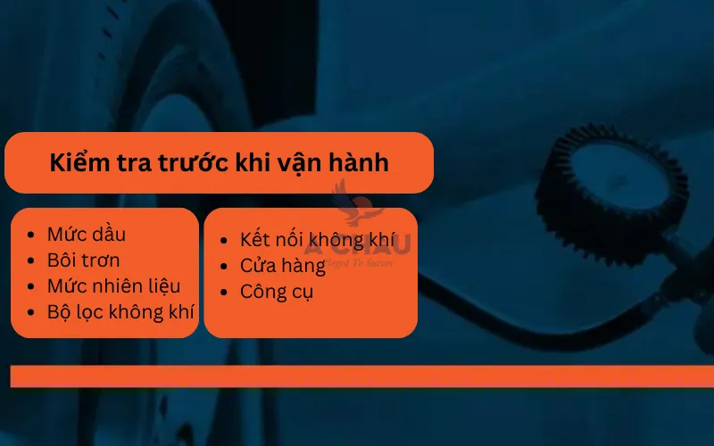 Kiểm tra trước khi vận hành