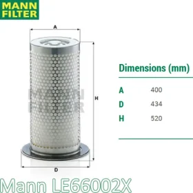 Lọc tách dầu LE66002X Mann filter cho máy nén khí