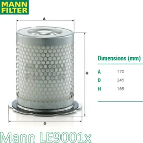 Lọc tách dầu LE9001x Mann filter cho máy nén khí