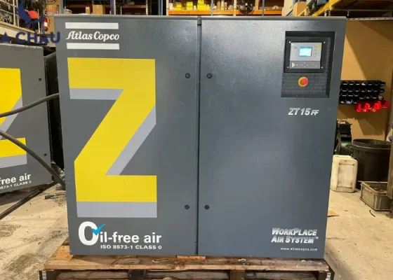 Máy nén khí cũ Atlas Copco không dầu Oil Free 15kW