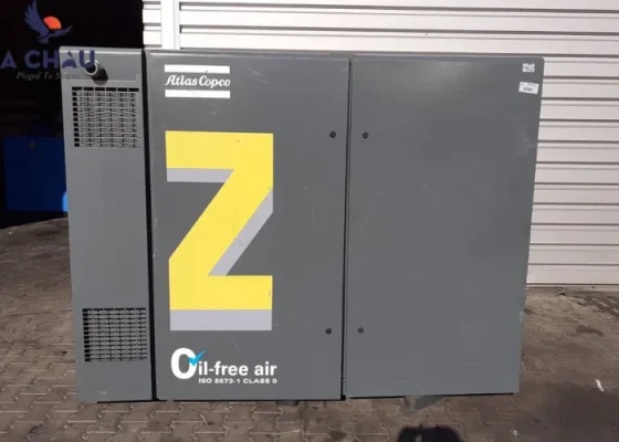 Máy nén khí cũ Atlas Copco không dầu Oil Free 55kW