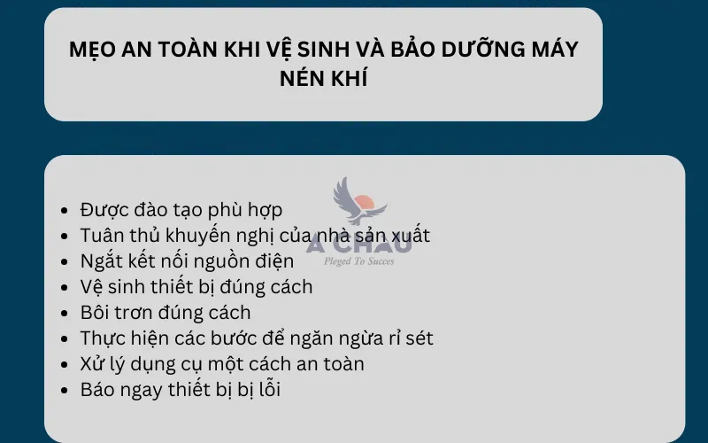 Lời khuyên an toàn máy nén khí