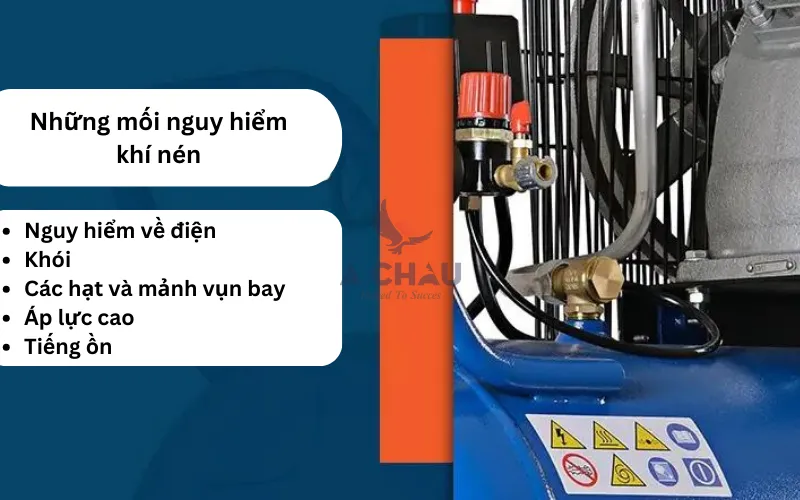 Những mối nguy hiểm của máy nén khí