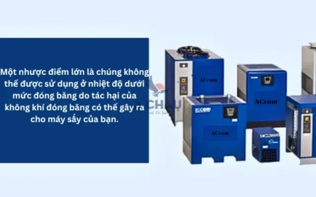 Nhược điểm của máy sấy khí lạnh