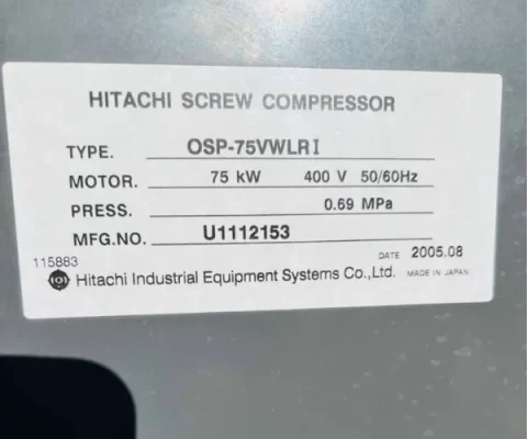 Máy nén khí cũ Hitachi 75kW OSP 2000 Series