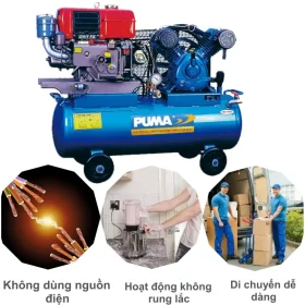 Máy Nén Khí Puma dòng động cơ PUK10250AD (PUK105250DA)